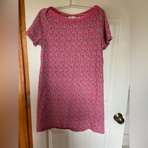 Boden Pink Giraffe Print Dress  (US 8P)